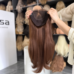 #6/8 20" European hair 8x8 Lace Topper  | RUISA Premium wig and Sheitel wig shop