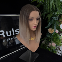 #4B/60 14" European hair Lace Top wig | RUISA Premium wig and Sheitel wig shop