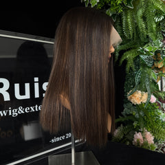 #2/8 16" European hair Lace Top wig | RUISA Premium wig and Sheitel wig shop