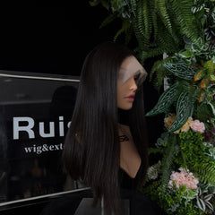 #1B 19" European hair Lace Top wig | RUISA Premium wig and Sheitel wig shop
