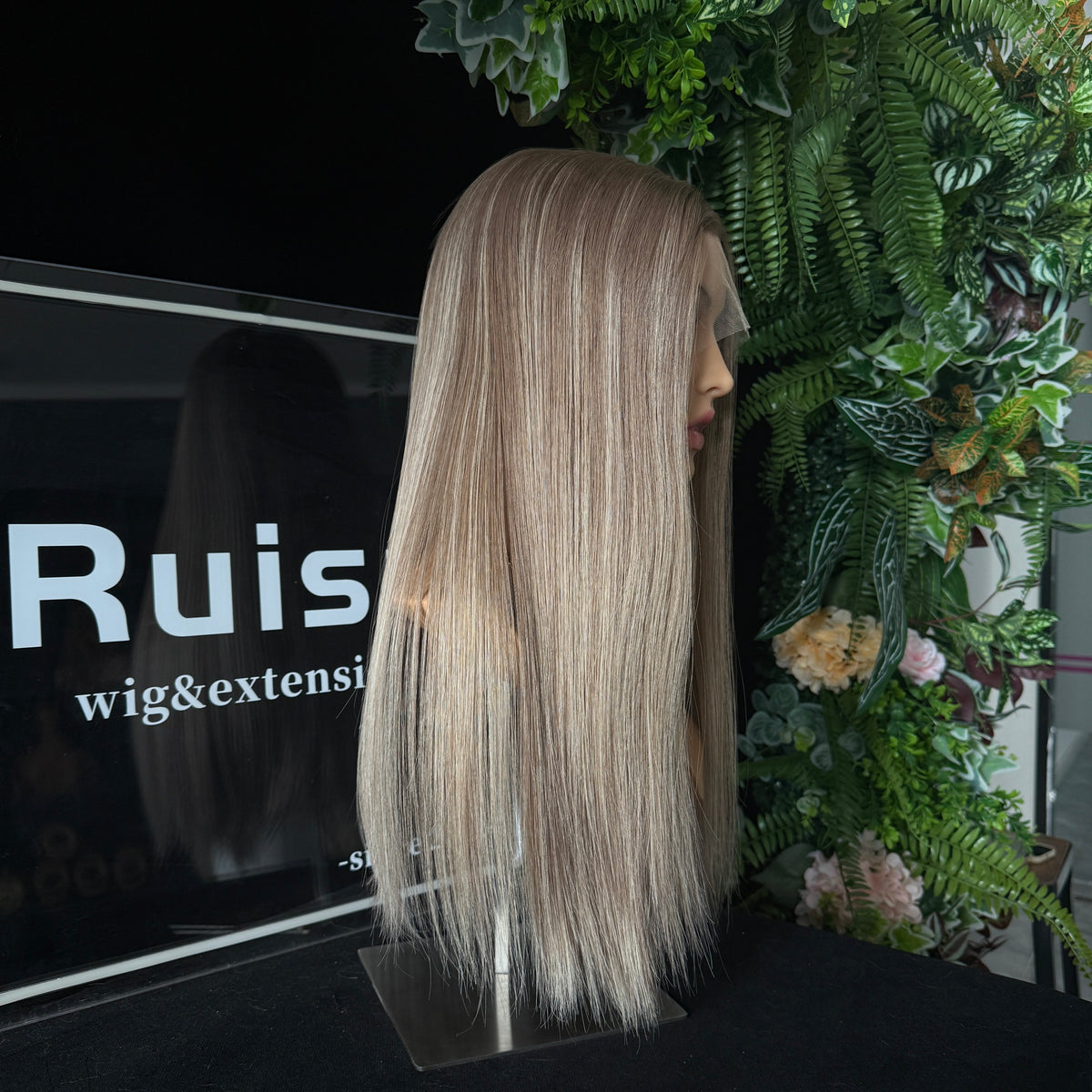 Highlight Color 20" European hair Lace Top wig | RUISA Premium wig and Sheitel wig shop