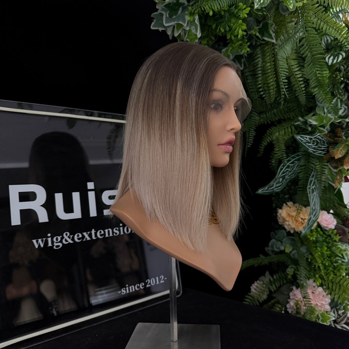 #4B/60 14" European hair Lace Top wig | RUISA Premium wig and Sheitel wig shop