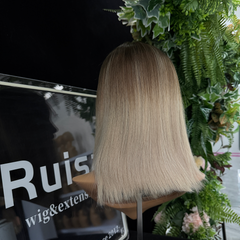 #4B/60 14" European hair Lace Top wig | RUISA Premium wig and Sheitel wig shop