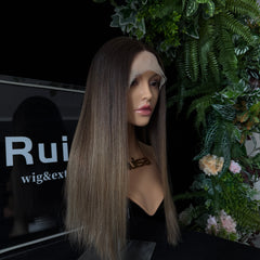 #4B/10 20" European hair Lace Top wig | RUISA Premium wig and Sheitel wig shop