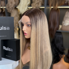 #146 22" European hair Lace Top wig | RUISA Premium wig and Sheitel wig shop